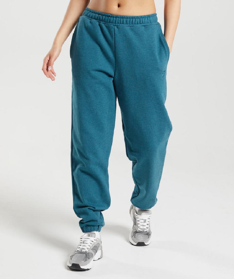 Gymshark Rest Day Sweats Ženske Jogger Hlače Sive Plave | HR 4118BEX